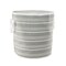 Laddha Home Designs 21" Gray and White Geometric Handmade Storage Basket